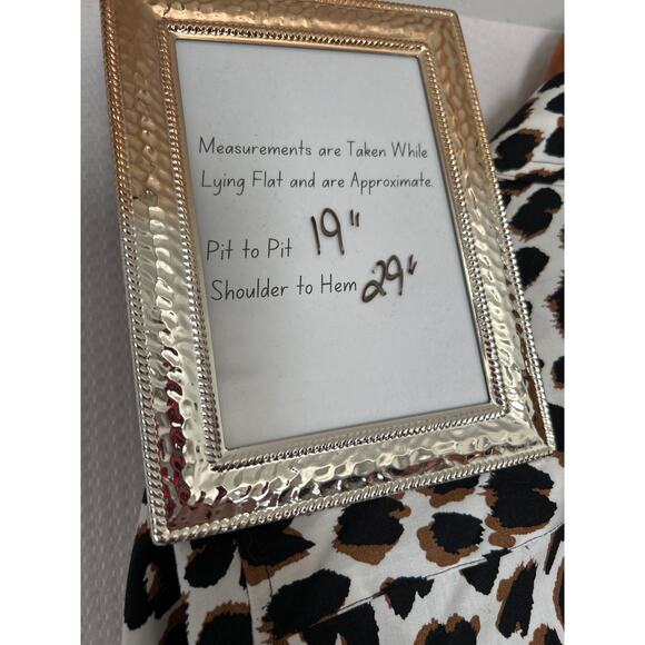 Christopher & Banks Blouse Long Sleeve Animal Print Button Down Top Small - Picture 9 of 10